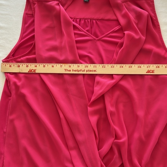 Alfani Pink SleevelessCriss Cross Blouse Sz L - Picture 8 of 11